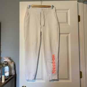 Reebok white joggers
